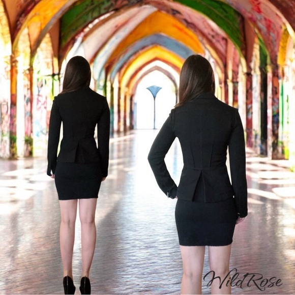 DSQUARED² Black Moto Military Blazer IT 44 US 8 - Picture 4 of 17